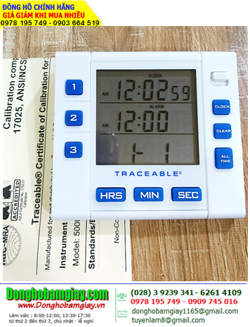 Traceable 5000 _Đồng hồ đếm lùi đếm tiến 100 GIỜ 5000 Traceable®Three-Channel Alarm Timer _Đã được hiệu chuẩn tại Mỹ 